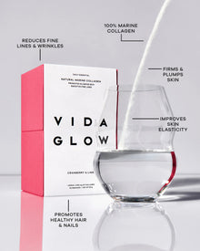 Vida Glow Natural Marine Collagen - Cranberry & Lime